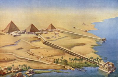 Reconstrucción de las tres pirámides en Abusir de English School